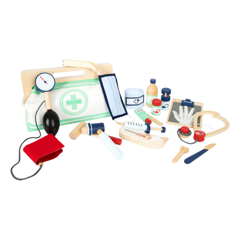 Afbeelding laden in galerijviewer, Small foot - dokterstas met houten dokter accessoires, 18dlg.

