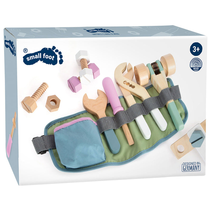 Afbeelding laden in galerijviewer, Small foot - gereedsschapsriem met houten gereedschap, 15dlg.
