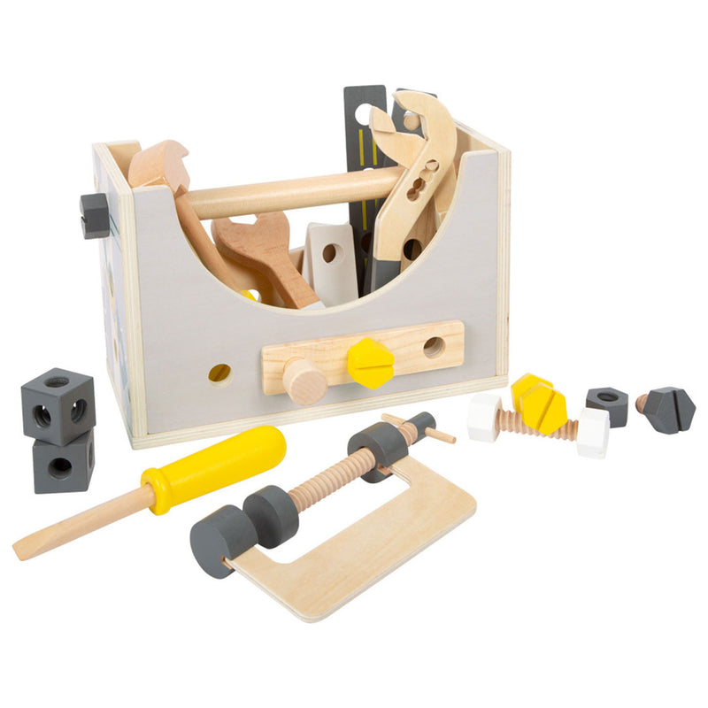 Afbeelding laden in galerijviewer, Small foot - houten gereedschapskist 2in1, 28dlg.
