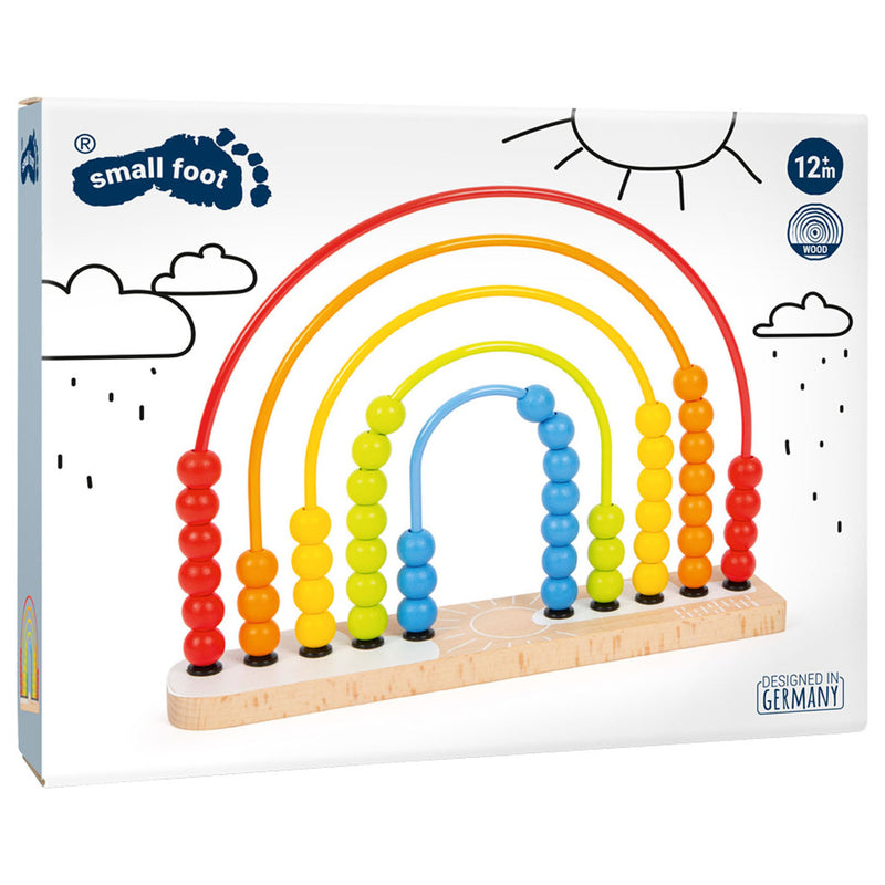 Afbeelding laden in galerijviewer, Small foot - houten motoriekspiraal regenboog
