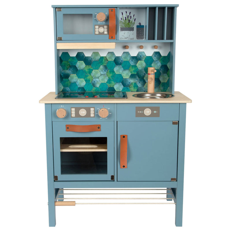Afbeelding laden in galerijviewer, Small foot - houten kinderkeuken blauw, 7dlg.
