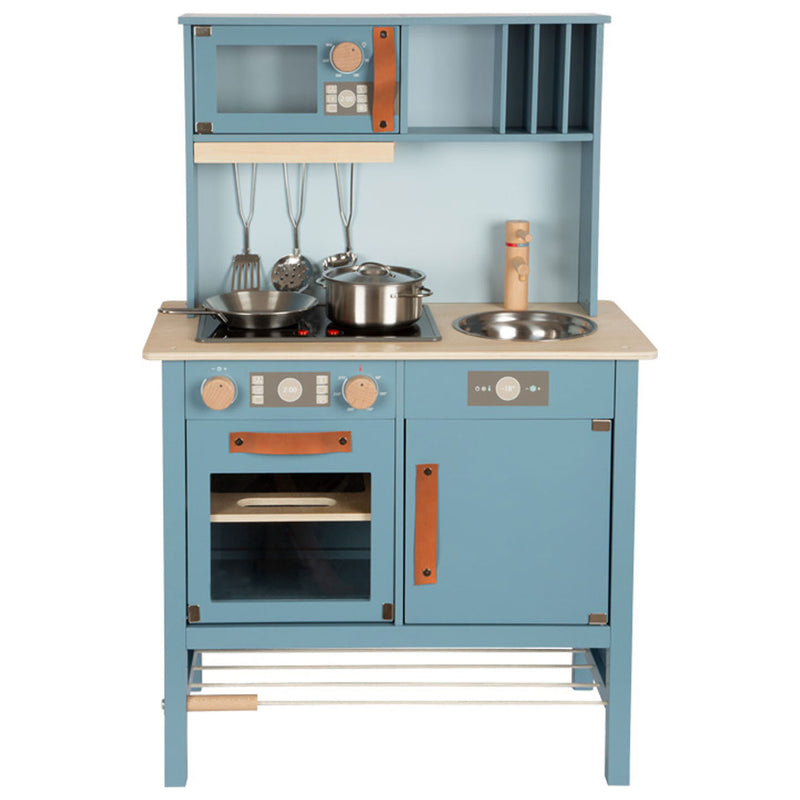 Afbeelding laden in galerijviewer, Small foot - houten kinderkeuken blauw, 7dlg.
