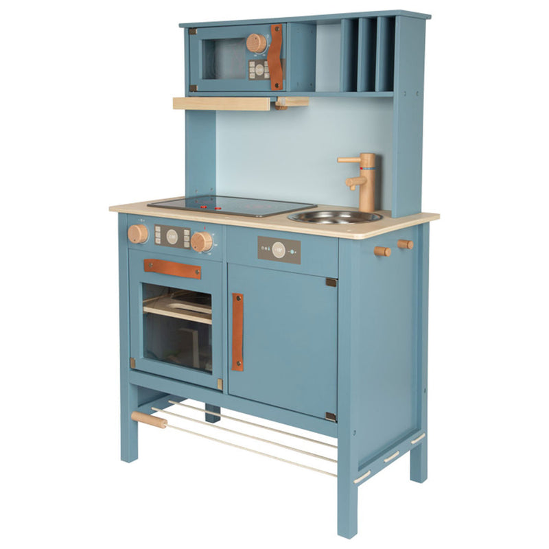 Afbeelding laden in galerijviewer, Small foot - houten kinderkeuken blauw, 7dlg.
