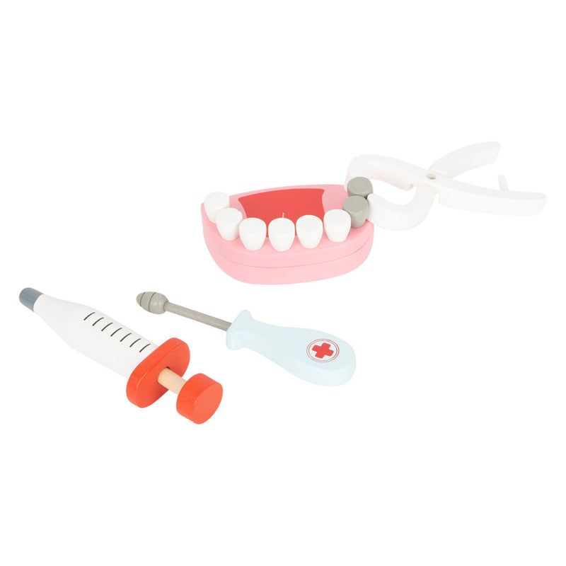 Afbeelding laden in galerijviewer, Small foot - houten dokter en tandarts 2in1 set in koffer
