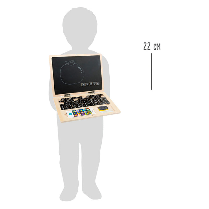 Afbeelding laden in galerijviewer, Small foot - houten laptop met magneetbord
