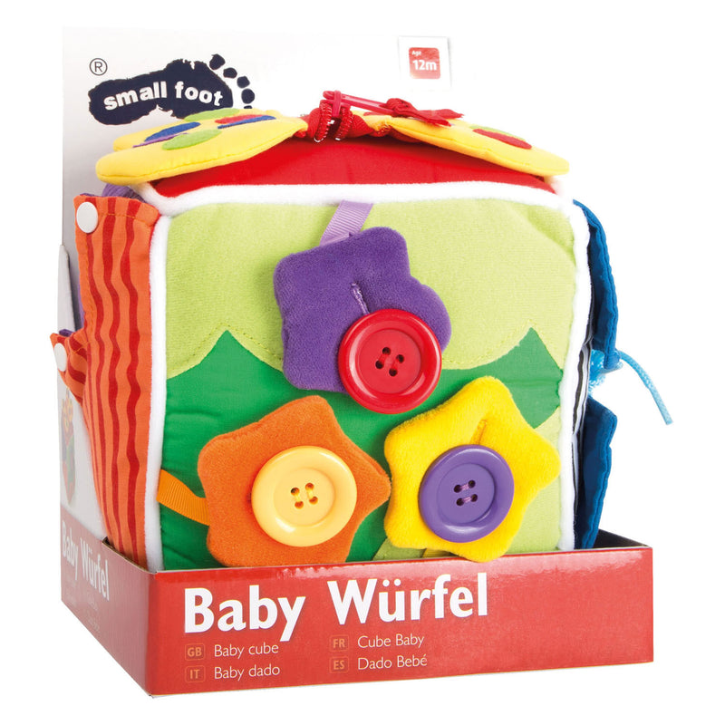 Afbeelding laden in galerijviewer, Small foot - baby kubus natuur pluche
