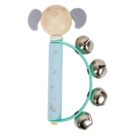 Small foot - houten baby tamboerijn dier pastel