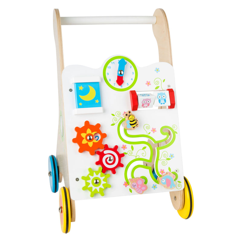 Afbeelding laden in galerijviewer, Small foot - houten baby walker loopwagen kleurrijk
