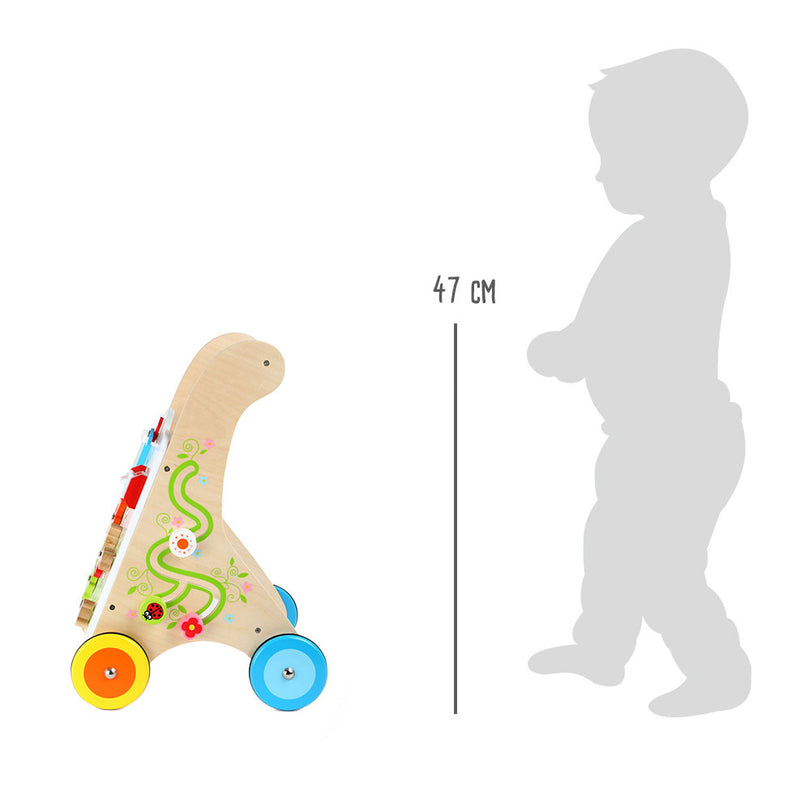 Afbeelding laden in galerijviewer, Small foot - houten baby walker loopwagen kleurrijk
