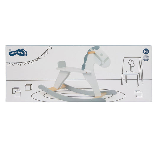 Small foot - houten schommelpaard skandi wit