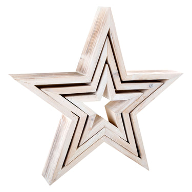 Small foot - houten decoratieve sterren, 3st.