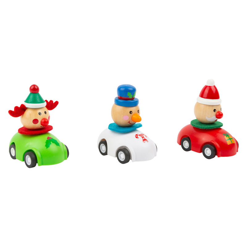 Afbeelding laden in galerijviewer, Small Foot Houten Pull-back Kerstauto
