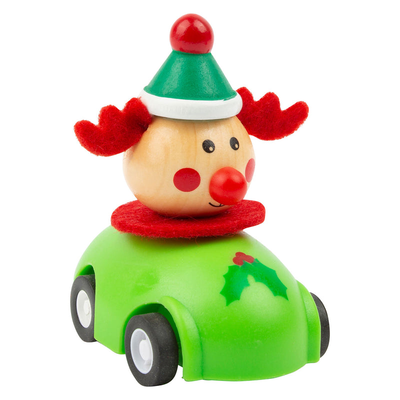 Afbeelding laden in galerijviewer, Small Foot Houten Pull-back Kerstauto
