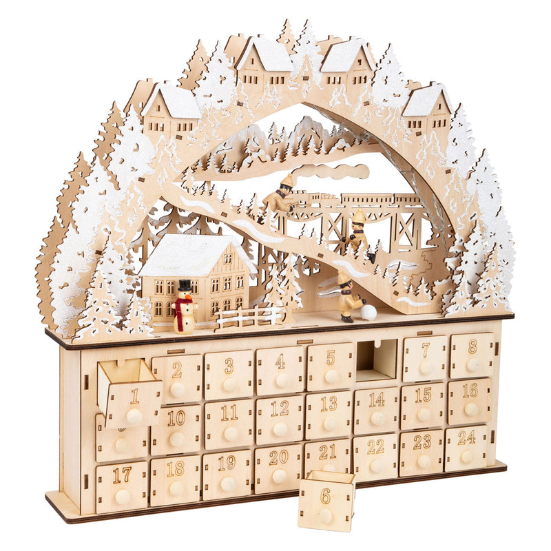 Afbeelding laden in galerijviewer, Small foot - houten adventskalender ski
