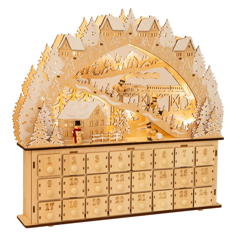 Afbeelding laden in galerijviewer, Small foot - houten adventskalender ski
