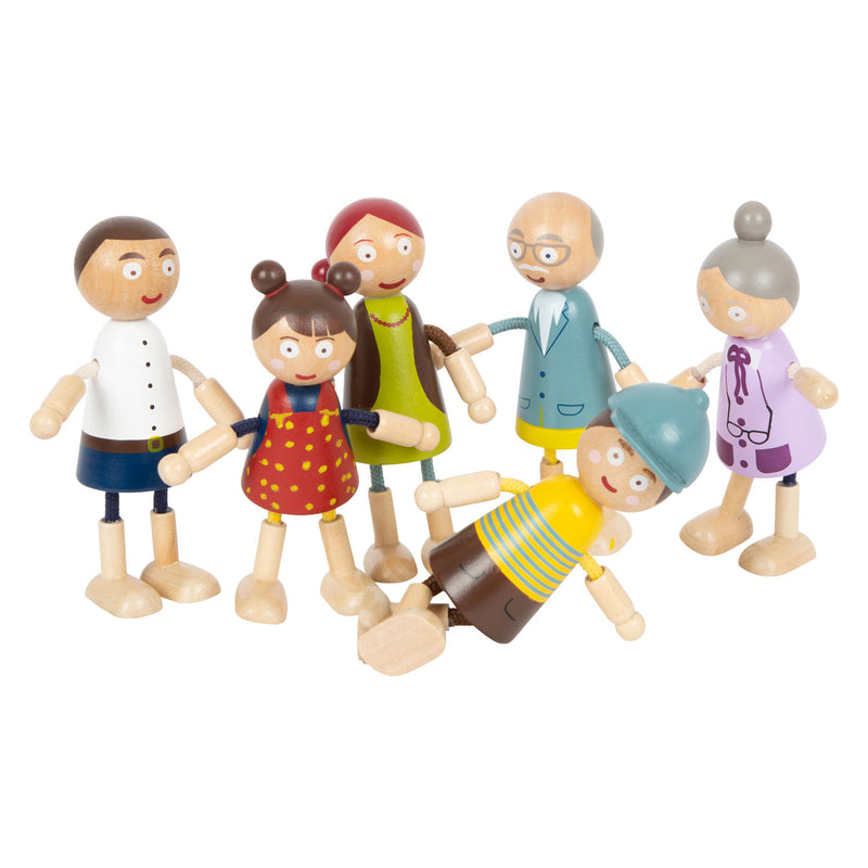 Afbeelding laden in galerijviewer, Small foot - houten poppenhuis familie buigbaar, 6st.
