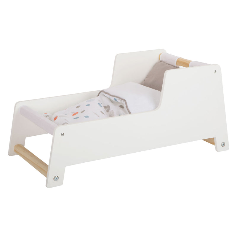 Afbeelding laden in galerijviewer, Small foot - houten schommel poppenbed little button
