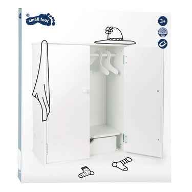 Small foot houten poppen kledingkast 53 cm wit