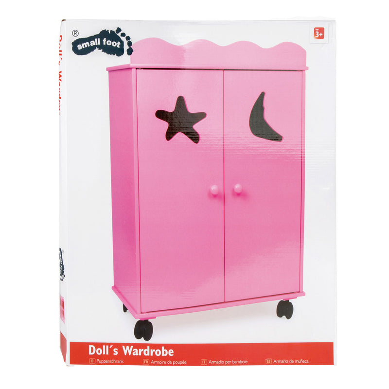 Afbeelding laden in galerijviewer, Small foot - houten poppen kledingkast roze
