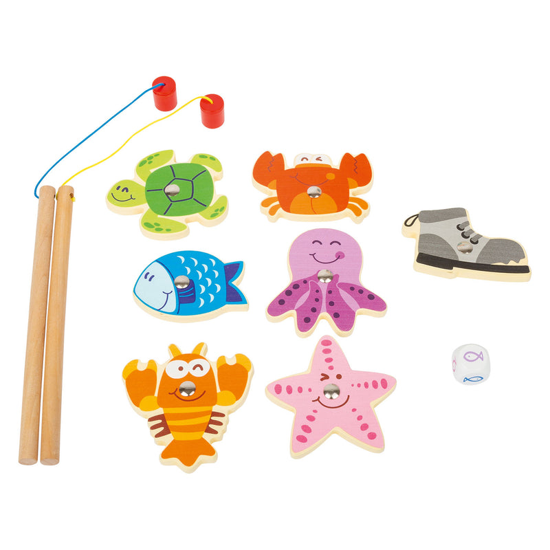 Afbeelding laden in galerijviewer, Small foot - houten vishengel reisspel
