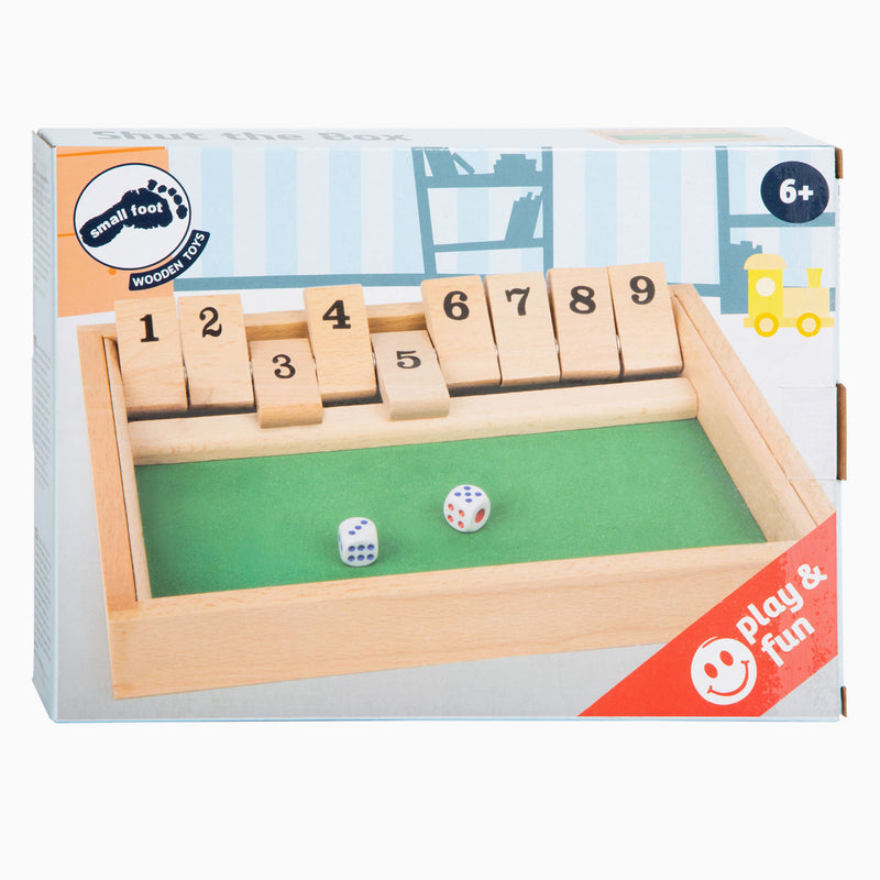 Afbeelding laden in galerijviewer, Small Foot Shut the Box Houten Dobbelspel
