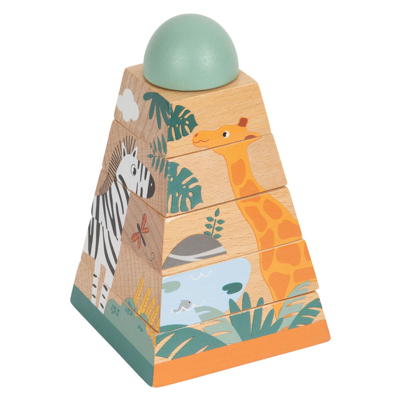 Afbeelding laden in galerijviewer, Small foot - stapeltoren safari, 6dlg.
