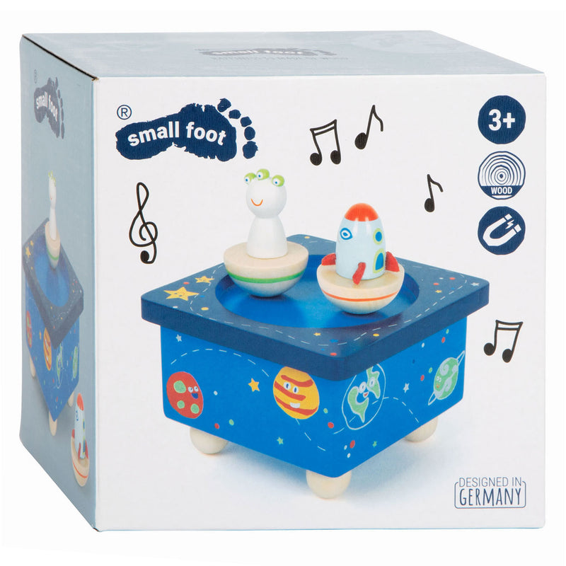 Afbeelding laden in galerijviewer, Small Foot Houten Muziekdoos Ruimtevaart
