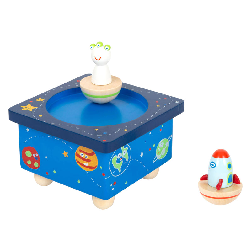 Afbeelding laden in galerijviewer, Small Foot Houten Muziekdoos Ruimtevaart
