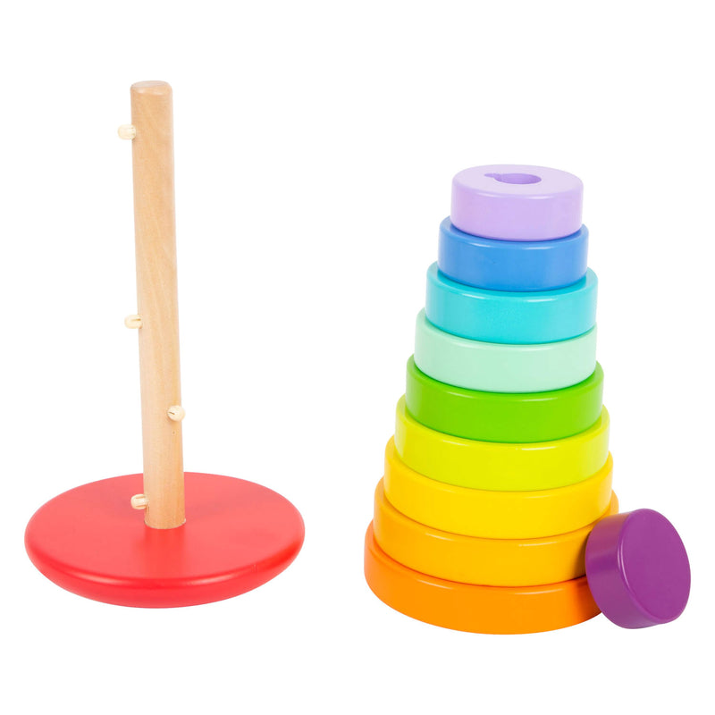 Afbeelding laden in galerijviewer, Small foot - houten stapeltoren regenboog, 11dlg.
