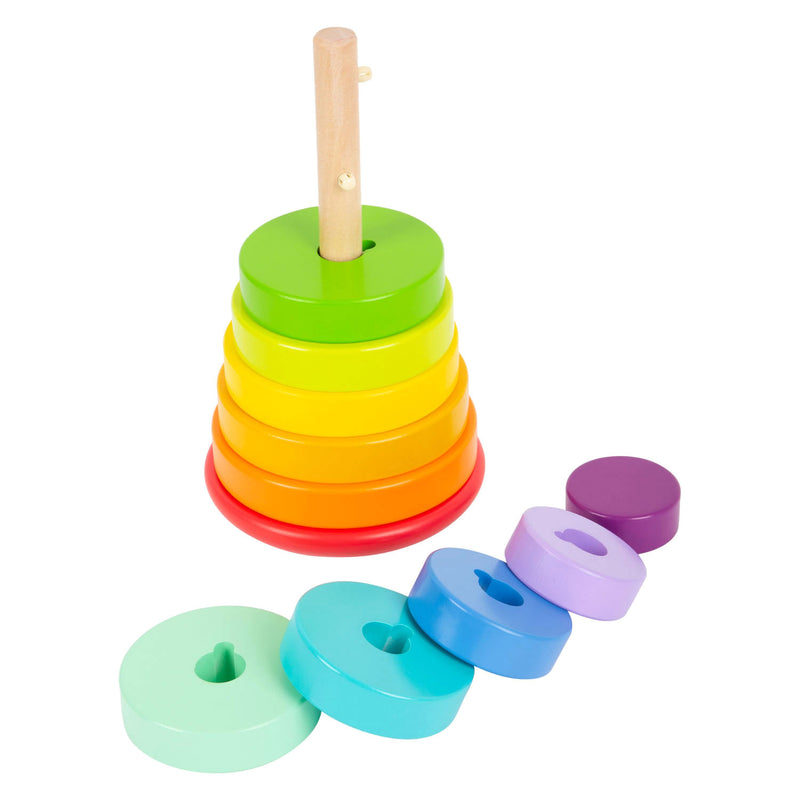Afbeelding laden in galerijviewer, Small foot - houten stapeltoren regenboog, 11dlg.
