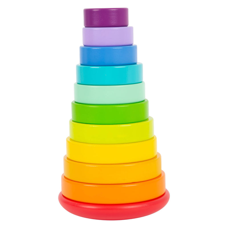 Afbeelding laden in galerijviewer, Small foot - houten stapeltoren regenboog, 11dlg.
