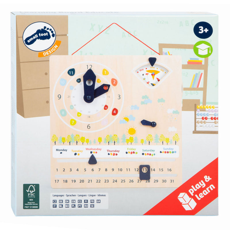 Afbeelding laden in galerijviewer, Small foot - houten kalenderklok seizoenen (duitstalig)
