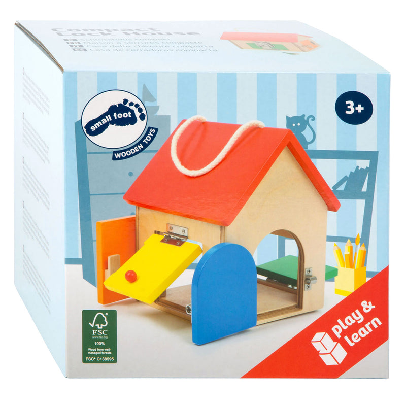 Afbeelding laden in galerijviewer, Small Foot Houten Huisje met Sloten, 9dlg.
