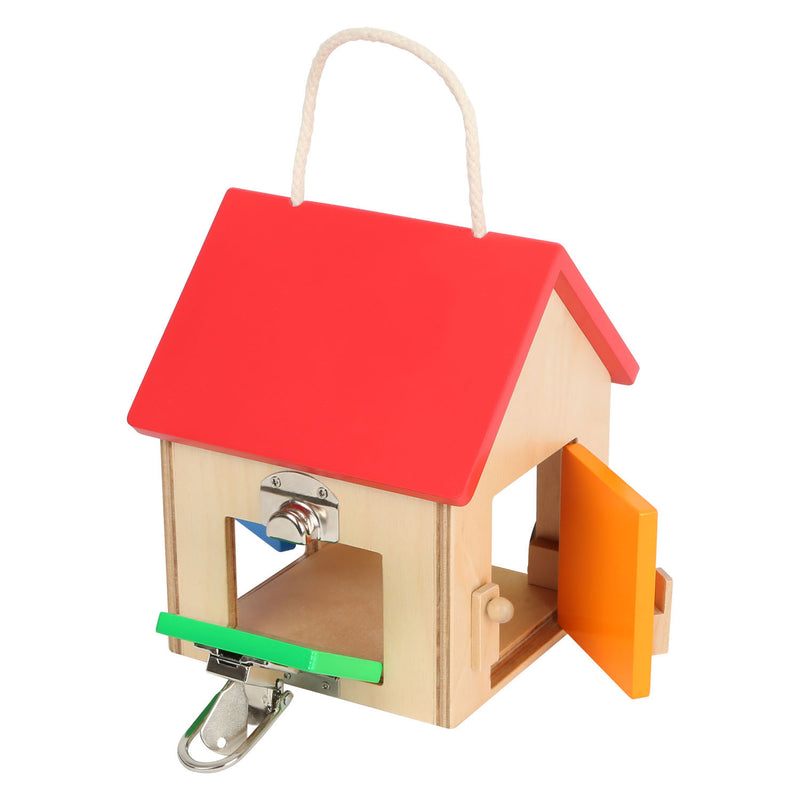 Afbeelding laden in galerijviewer, Small Foot Houten Huisje met Sloten, 9dlg.
