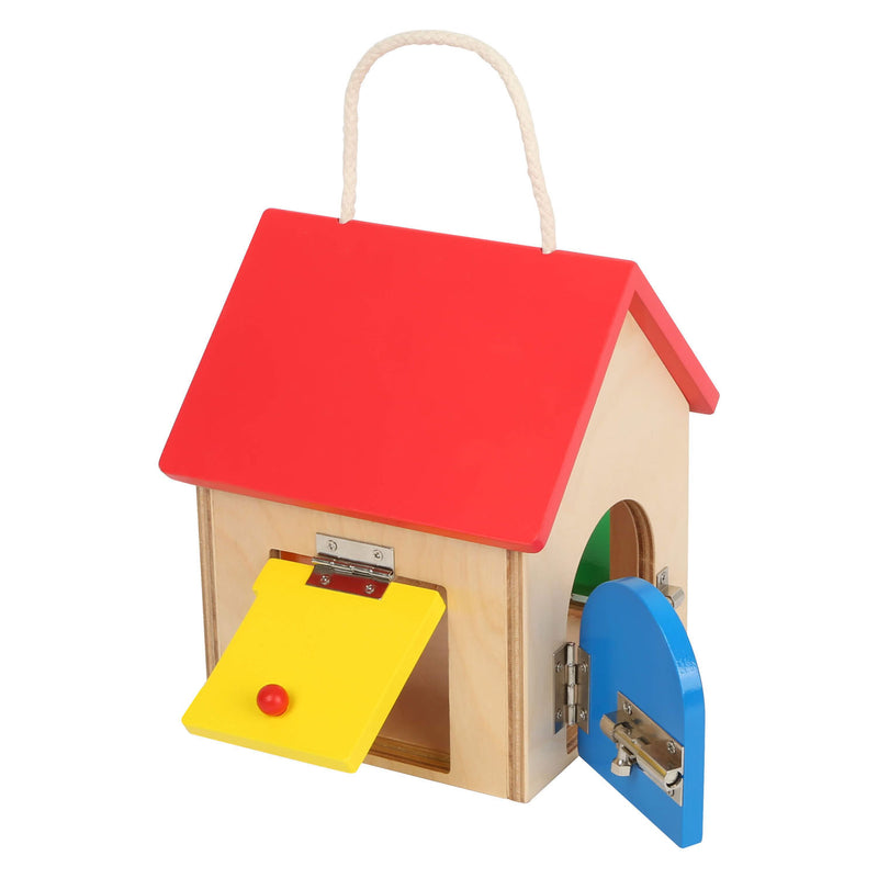 Afbeelding laden in galerijviewer, Small Foot Houten Huisje met Sloten, 9dlg.
