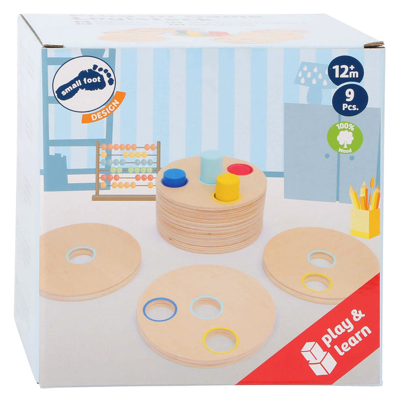 Afbeelding laden in galerijviewer, Small foot - houten stapelspel logisteck educatief, 9dlg.
