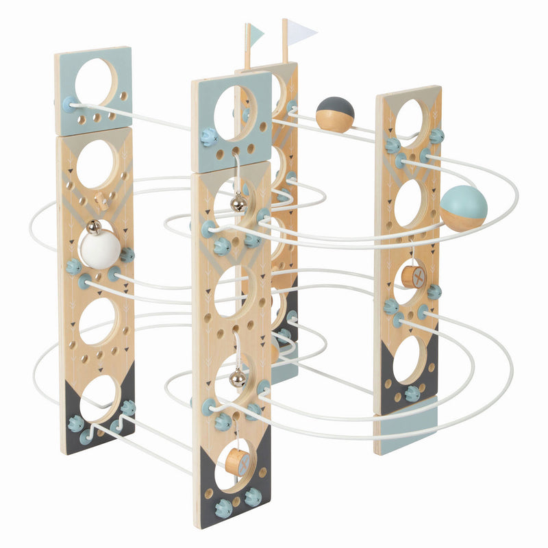 Afbeelding laden in galerijviewer, Small foot - houten modulaire knikkerbaan
