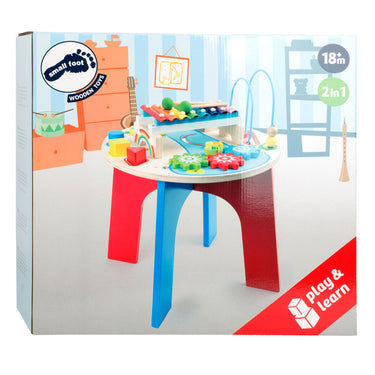 Small foot - houten activiteiten en muziektafel 2in1
