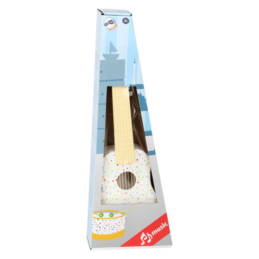 Small foot - houten gitaar met stippen, 53cm