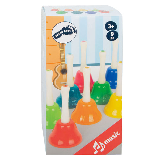 Small foot - gekleurde handbellen, set van 8