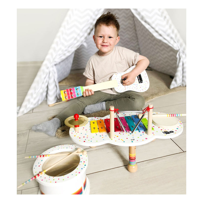 Afbeelding laden in galerijviewer, Small Foot Houten Muziektafel met Stippen, 3dlg.
