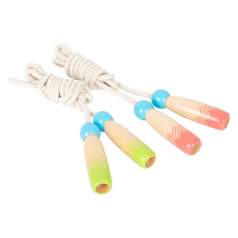 Afbeelding laden in galerijviewer, Small foot - houten springtouw met patroon, set van 2
