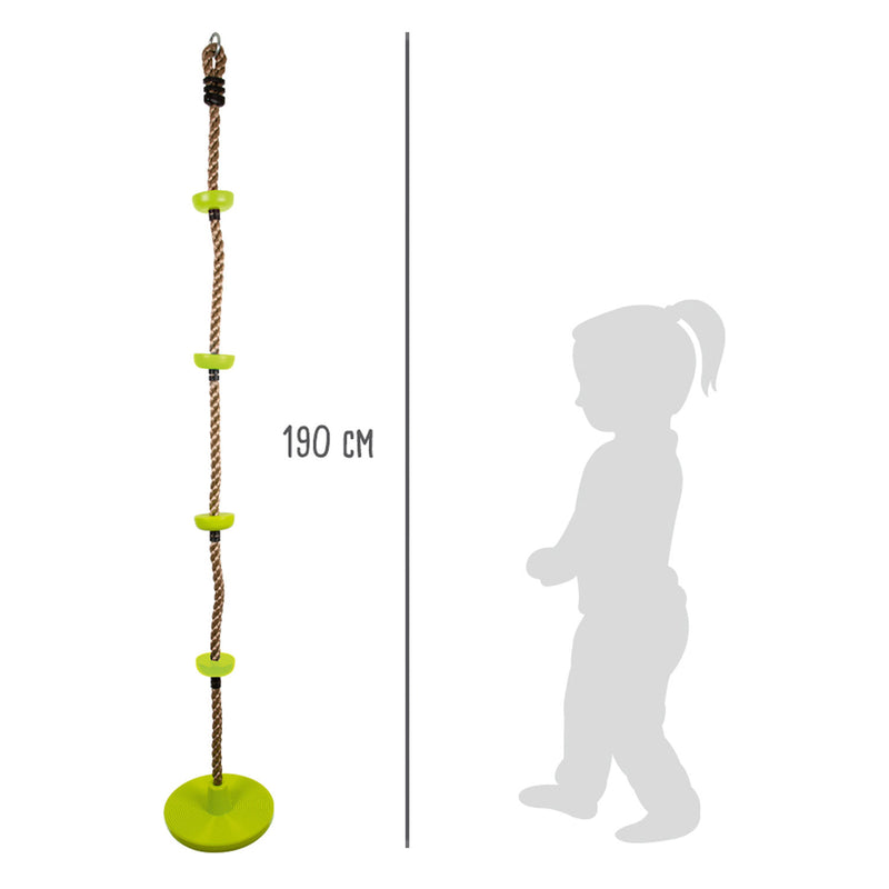 Afbeelding laden in galerijviewer, Small foot - klimtouw en schommel 2in1 groen, 190cm

