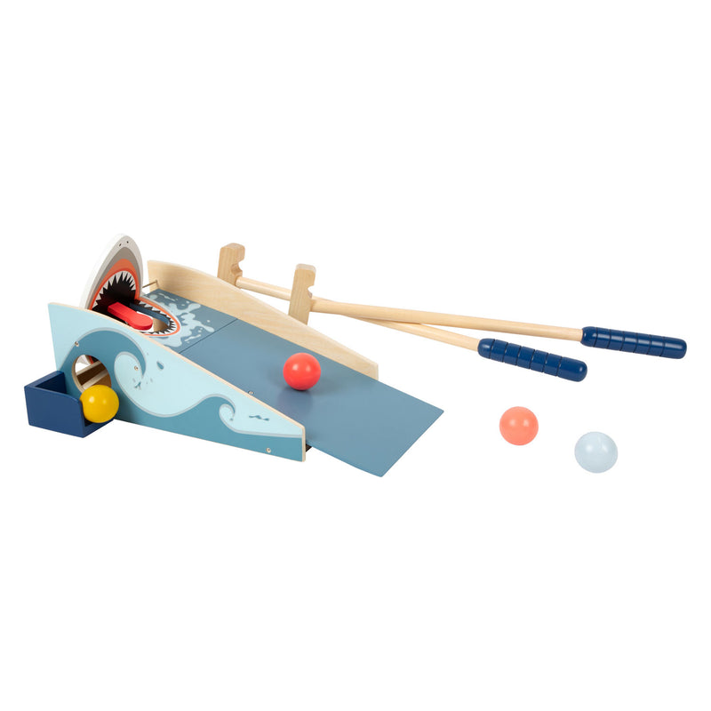 Afbeelding laden in galerijviewer, Small foot - houten mini golf haaienaanval, 7dlg.
