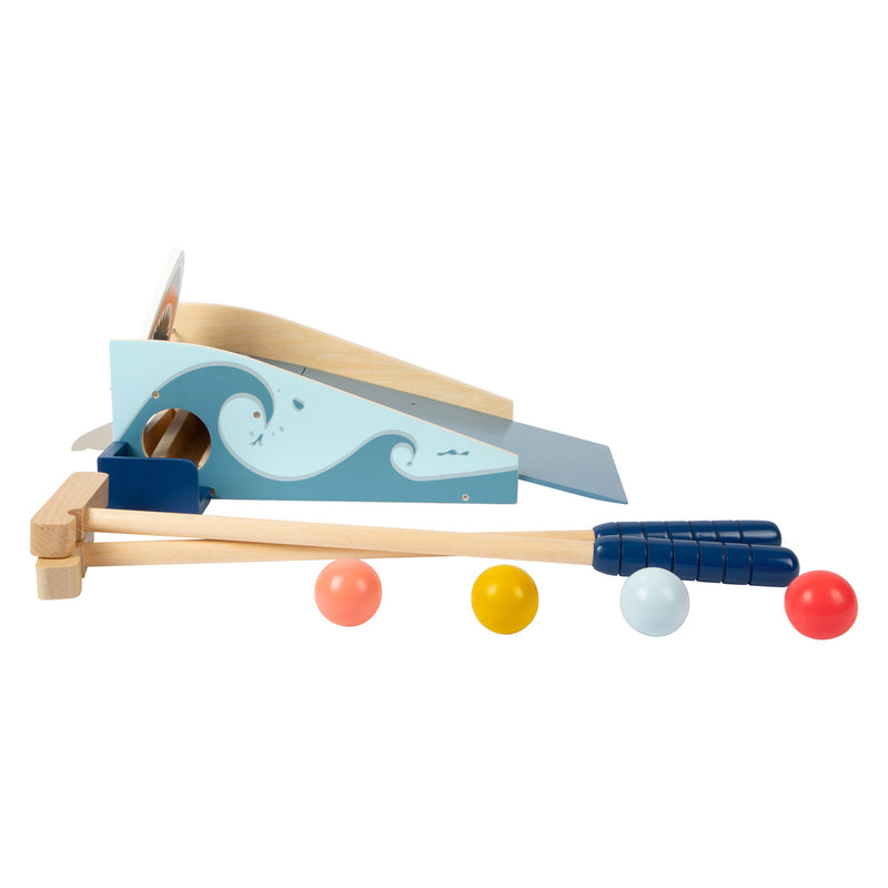 Afbeelding laden in galerijviewer, Small foot - houten mini golf haaienaanval, 7dlg.

