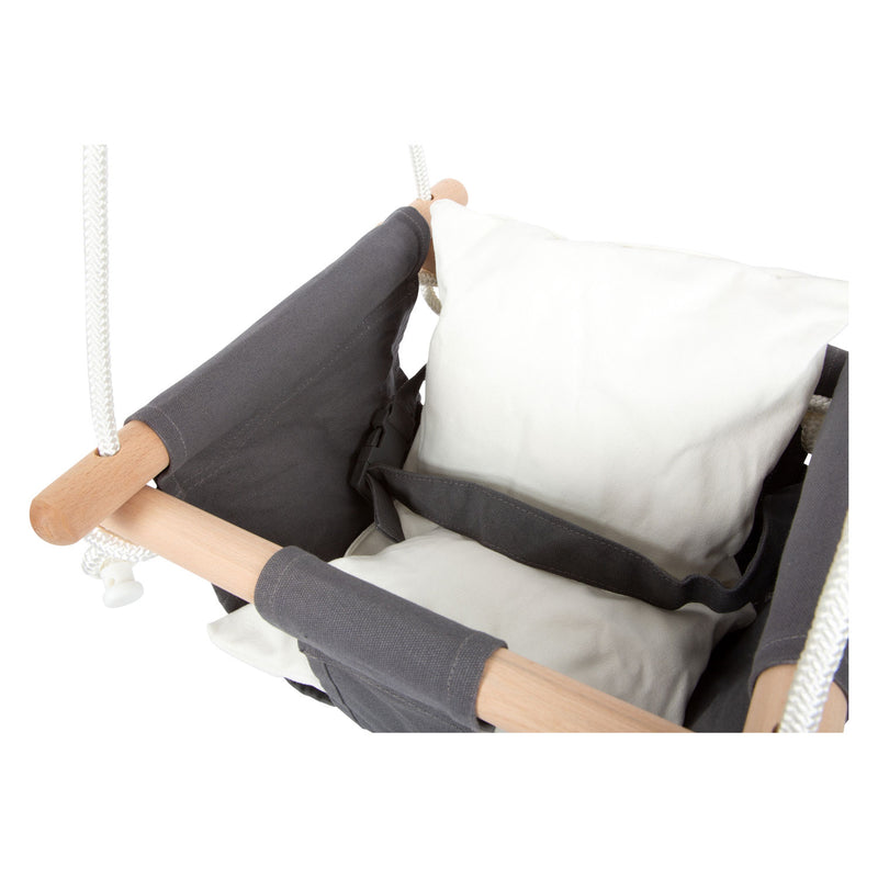 Afbeelding laden in galerijviewer, Small foot - houten babyschommel met kussen
