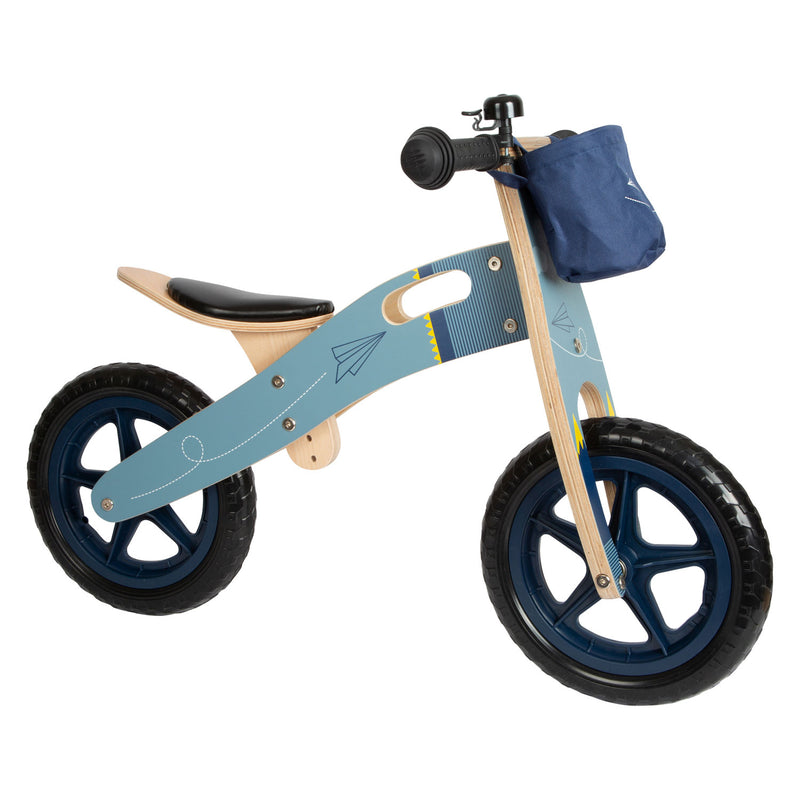 Afbeelding laden in galerijviewer, Small foot - houten loopfiets vliegtuig blauw

