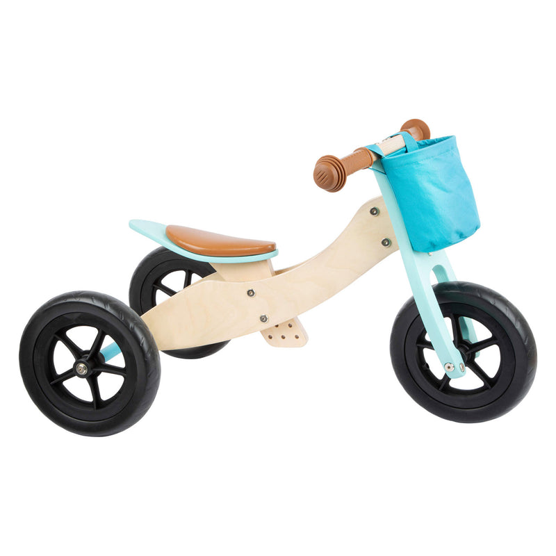 Afbeelding laden in galerijviewer, Small foot - houten driewieler en loopfiets 2in1 maxi turquoise
