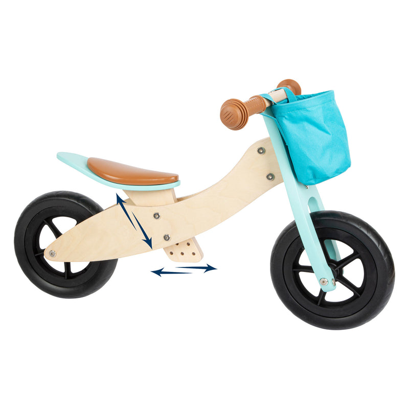 Afbeelding laden in galerijviewer, Small foot - houten driewieler en loopfiets 2in1 maxi turquoise
