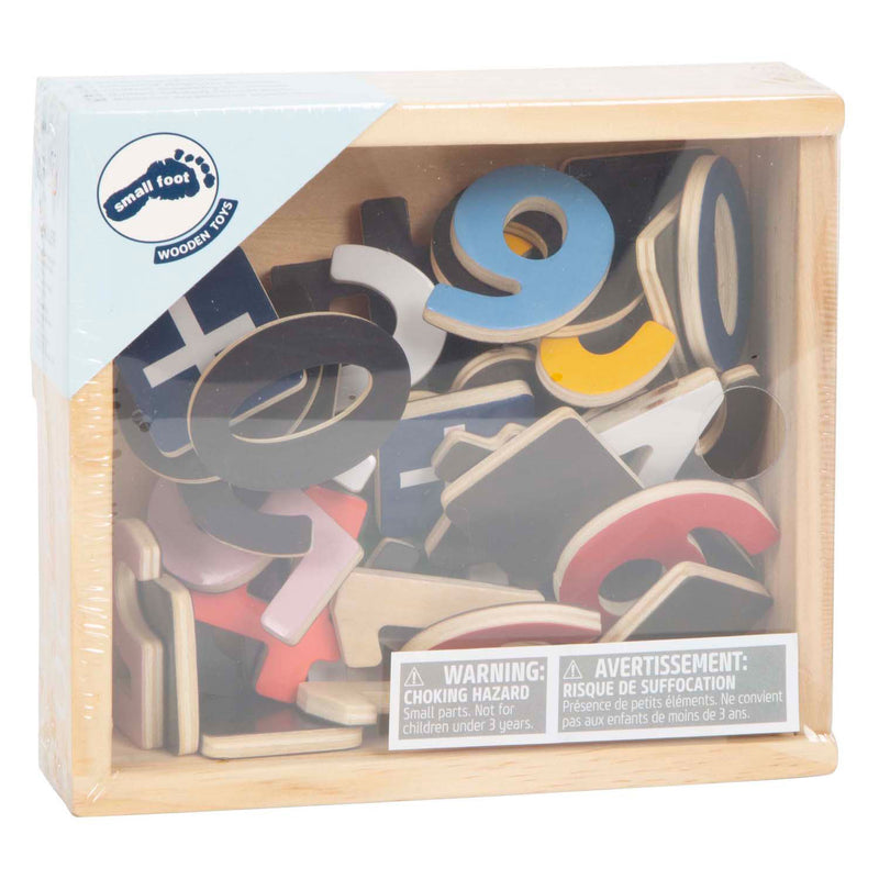 Afbeelding laden in galerijviewer, Small foot - houten magnetische cijfers kleur. 37dlg.
